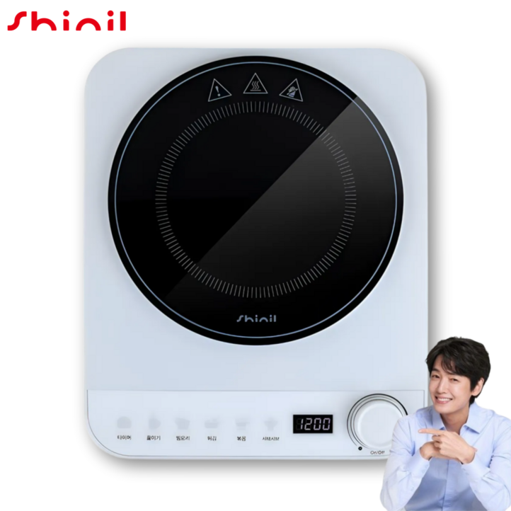 SHINIL 1구 인덕션 소형 휴대용 1인용 식탁용 미니 전기레인지 SHL-6006W