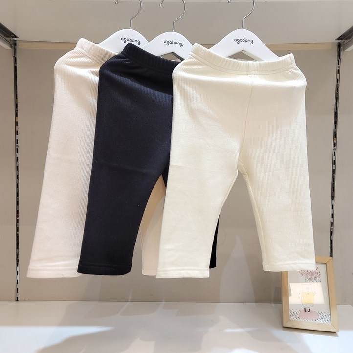 아가방강남점부드럽고 보온성 좋은 밍크 골지 레깅스 다양한 상의와 척척 잘어울리는 겨울 레깅스