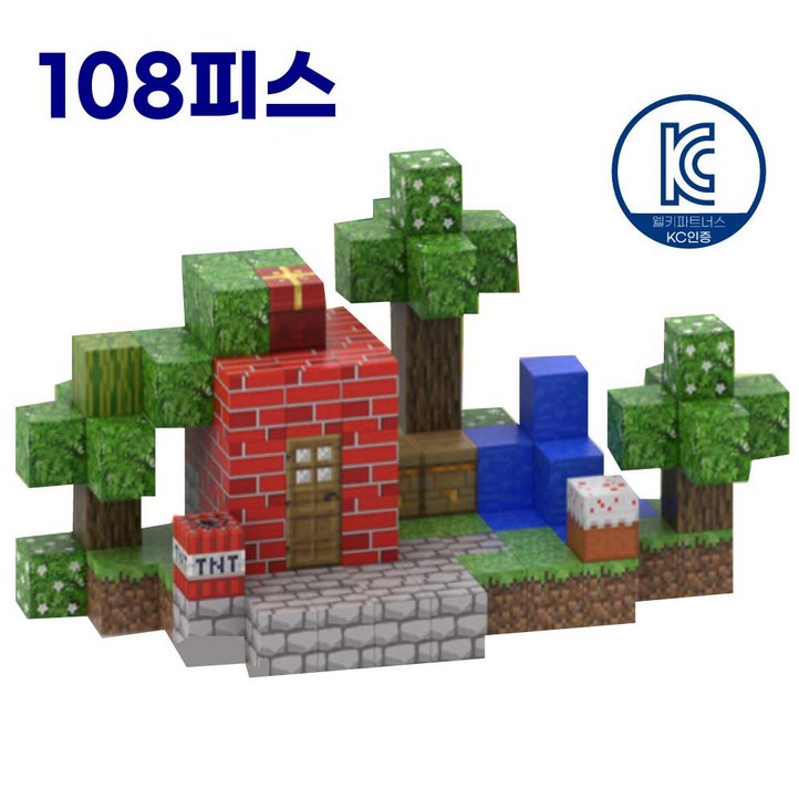 마크 자석 블럭 마그네틱 큐브 피규어 장난감 웰키, 1개