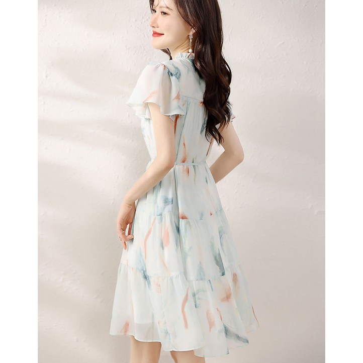 셀럽당시폰 프린트 원피스 여름 스커트