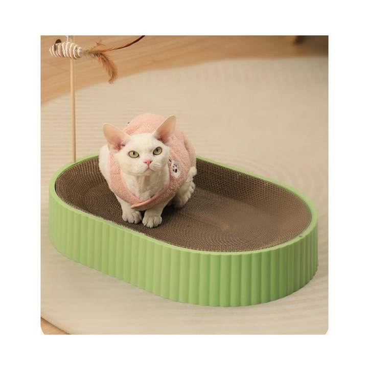 캣힐 고양이 스크래쳐 원형 와이드형 대형, 1개, 그린