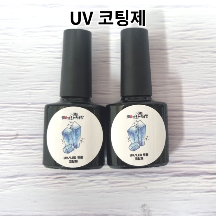 레진 공예 LED UV 크리스탈 레진 아트 재료 유광 무광 코팅제 광택제 8g, 유광, 1개