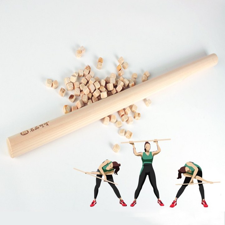 온유어핏 편백나무 스트레칭봉 국내산100 목봉 체조봉 헬스봉 요가봉 필라테스 웨이트기구, 편백나무, 1개