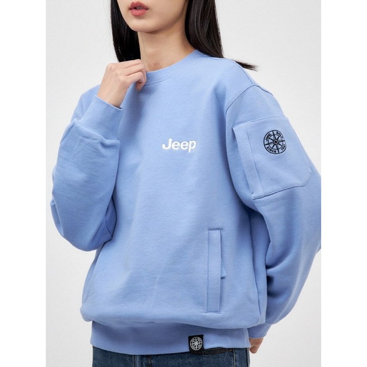  기간한정  Jeep 남녀공용 백프린트 맨투맨 티셔츠