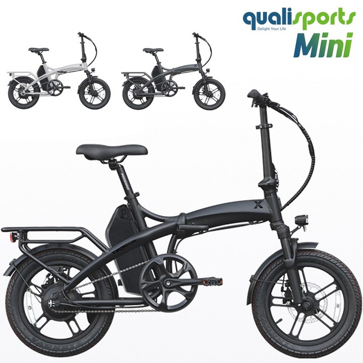 퀄리 엑스트론 프로 미니 48V 500W 10Ah KTX삼성배터리 16인치 전기자전거, 화이트6월 셋째주 출고