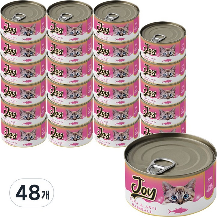 펫메이드 조이 고양이 간식캔, 48개, 80g, 참치안티헤어볼