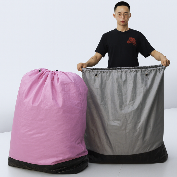 이사친구 특대형 이사가방 방수 타포린백 이삿짐 이불 정리 옷 수납 보관 캠핑 박스, 그레이, 1개