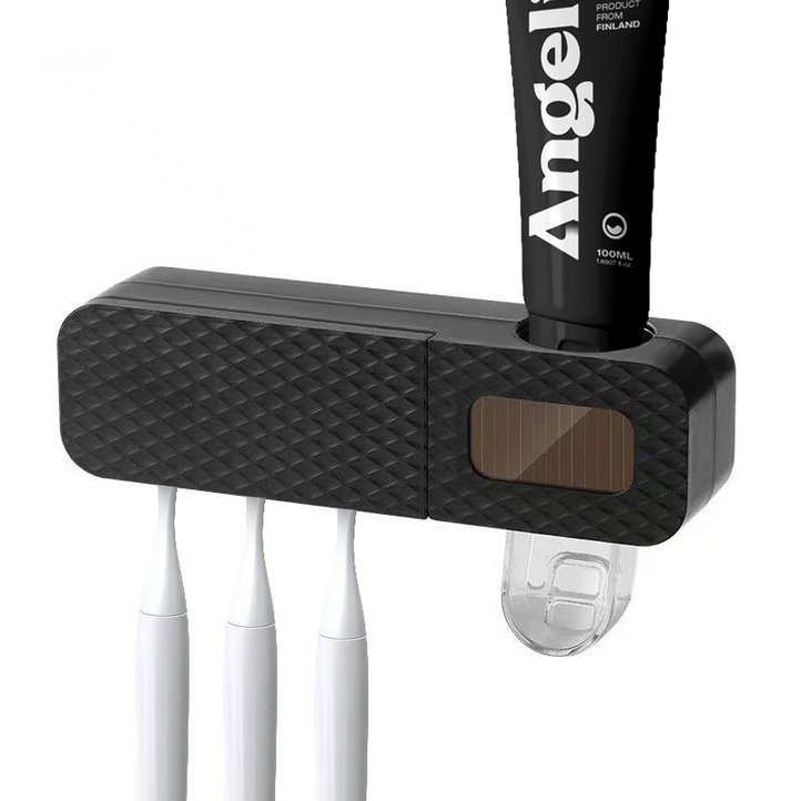 HULULU 가정용 자동 UV 무선 칫솔살균기 건조기 소독기, 블랙