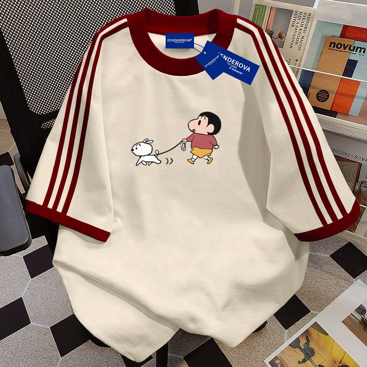 여름 순면 짱구 6컬러 루즈핏 반팔 티셔츠