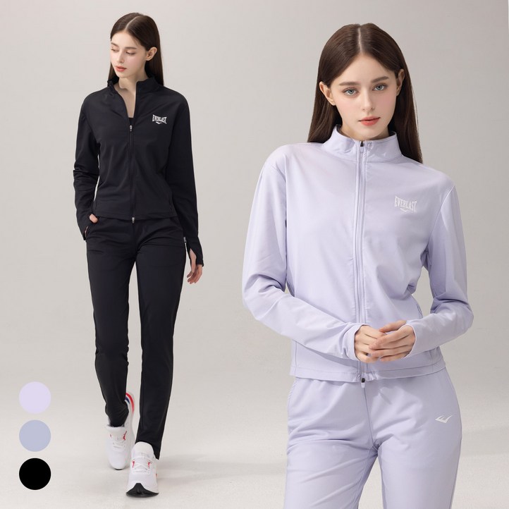에버라스트 여성 러닝복 상하세트 러닝자켓  슬림핏 팬츠