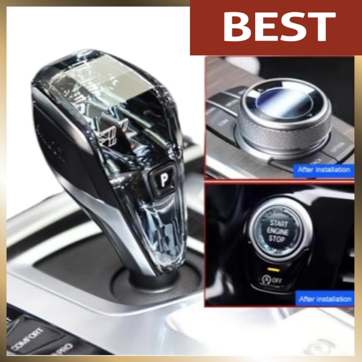 BMW기어봉 크리스털 호환 크리스탈 기어 시프트 노브 3 개 자동 BMW 5 7 시리즈 G30 G12 X3 G01 G08 X4 G02 6GT G32