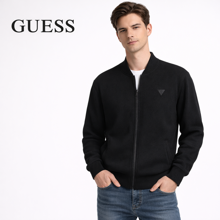 정품 게스 남성 니트 집업 가디건 레귤러핏 출근룩 데일리 GTKZ901