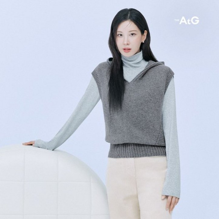 론칭가69,900원더엣지 24FW 울100 후드 니트베스트 1종