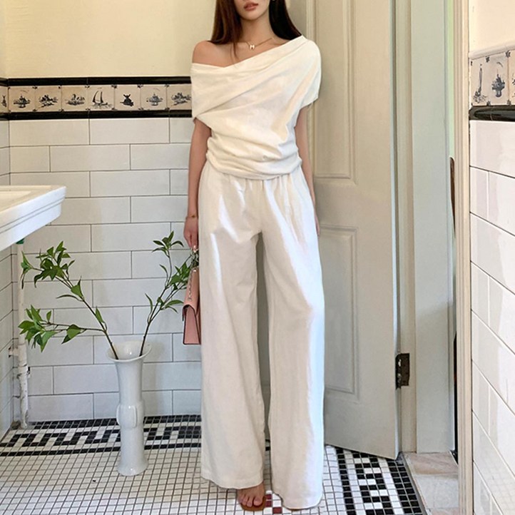 대박난박양 린넨 팬츠 셋업