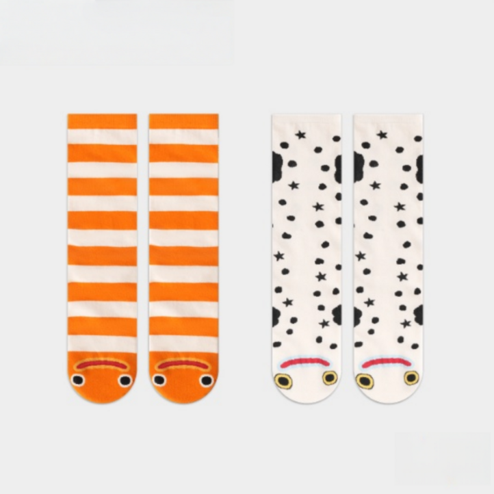 웃기는 정원 장어 친구 커플 가족 중목 양말  11, 22세트