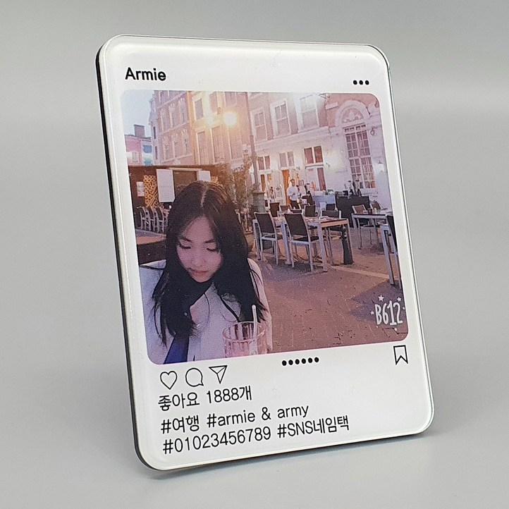 주문제작 아크릴 포토액자 차량용 탁상용, 1개
