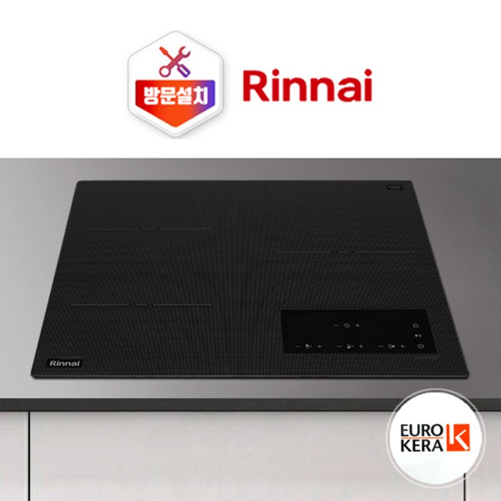 린나이 인덕션 3구 ALL부스터 유로케라상판 타공프리 국내생산 화력자동세팅기능