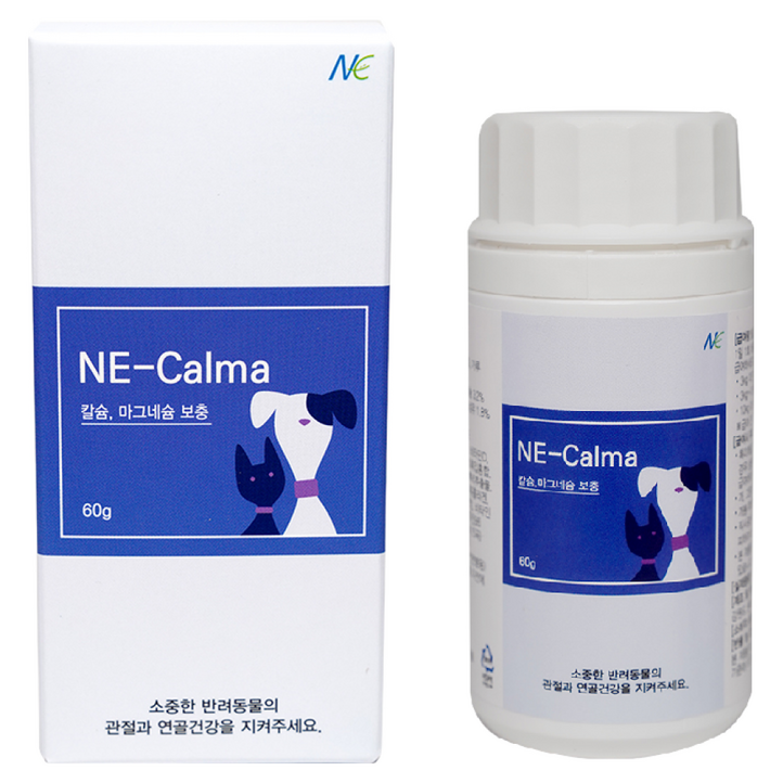 헤어펫 엔이칼마 강아지 칼슘 마그네슘 슬개골 관절 염증 뼈 영양제, 1개