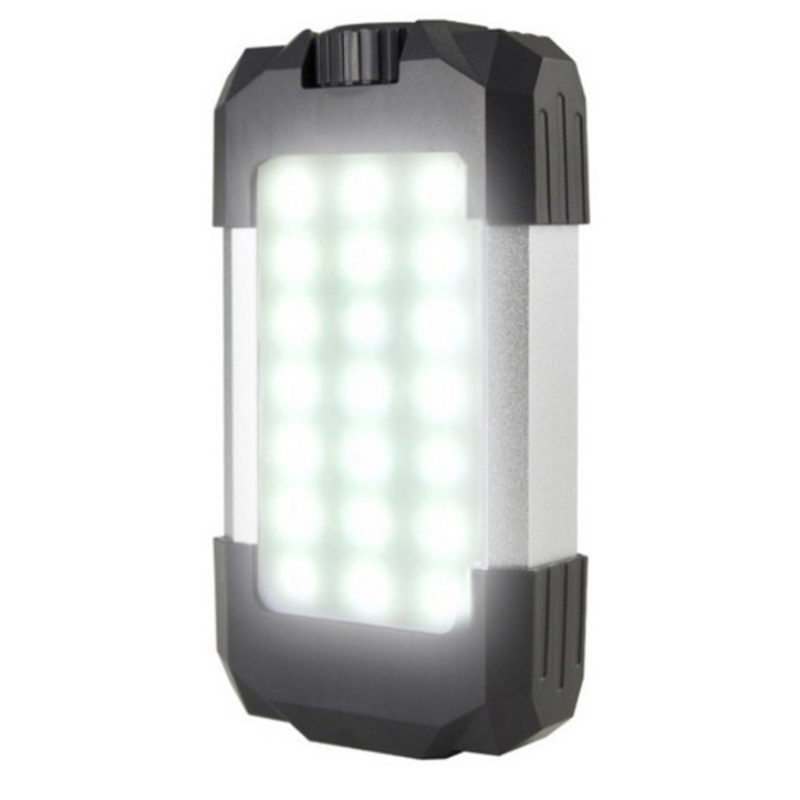 테크진 밝기 미세 조절 휴대용 충전식 대용량 LED 캠핑 랜턴 5200mAh, 블랙, 1개