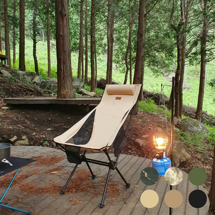 롱 릴렉스 캠핑 의자 캠핑 체어 감성 폴딩 접이식 편한 휴대용 캠핑용 초경량 백패킹, 블랙, 단품 1개 5788619126