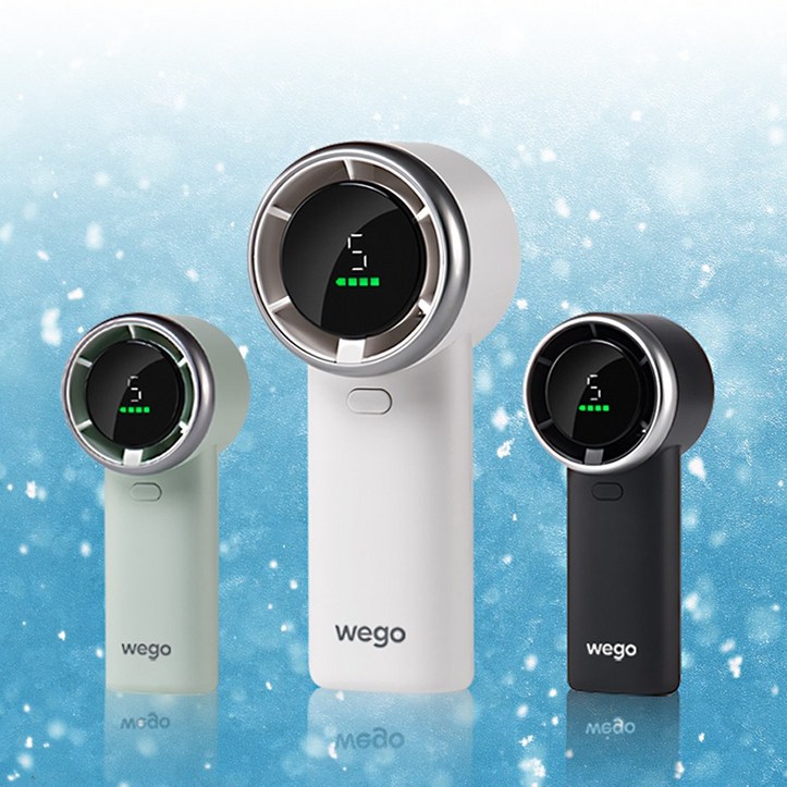 WEGO 초강풍 C타입 휴대용 선풍기, 차콜