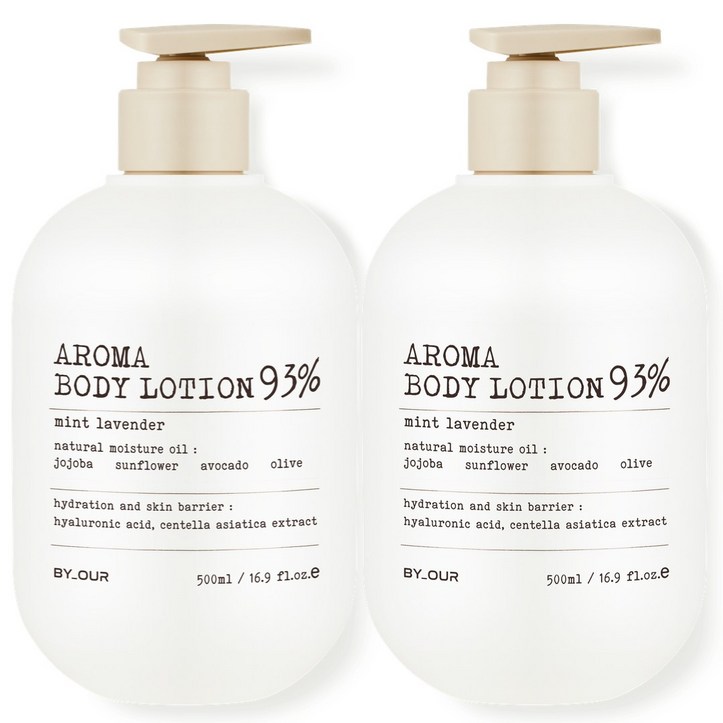 바이아우어 아로마 바디로션 민트라벤더향, 2개, 500ml