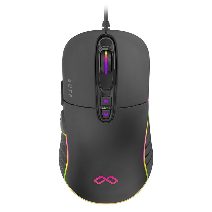 맥스틸 저소음 게이밍 유선 마우스 GMBUFF G10 PRO, GMBUFF G10 PRO, 블랙