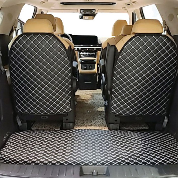 지엠지모터스 뒷열커버 2p  4D 퀼팅 트렁크매트 풀세트 9인승전용, 4세대 신형 카니발 2021, 블랙