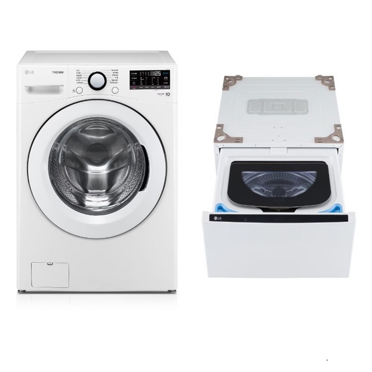 LG전자 트롬 세탁기  트윈 미니워시 세트 F19WDWPX 19kg  4kg 방문설치