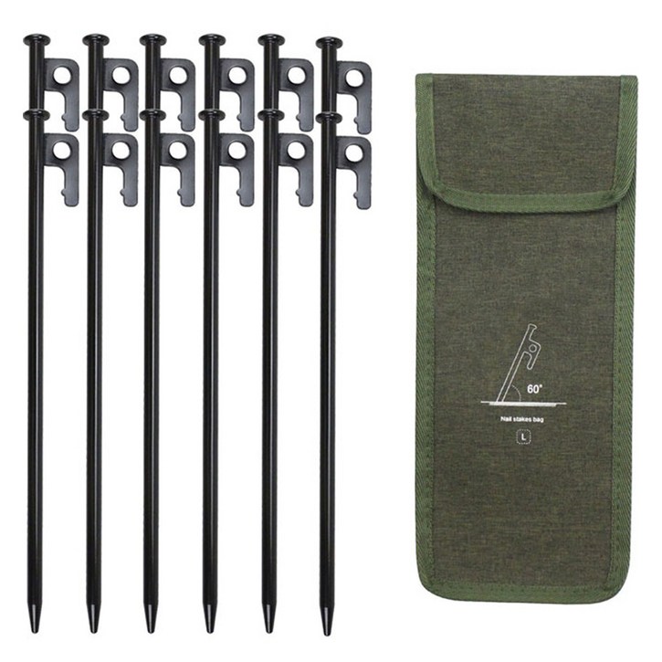 하이퍼플래닛 캠핑 단조팩 30cm x 12p  콤팩트 하드 파우치 세트