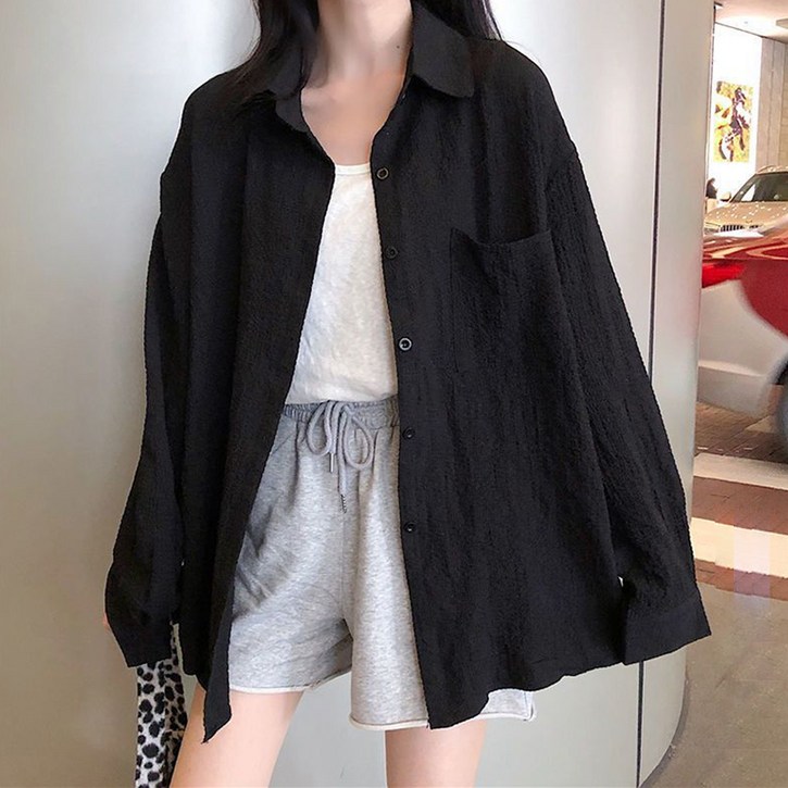 메이첼 여성용 포르레 캐주얼 컬러 셔츠 남방 10195