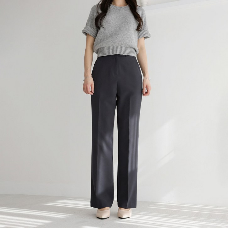 앤드스타일 여성용 숏/롱 기장 스판 일자핏 슬랙스 264346