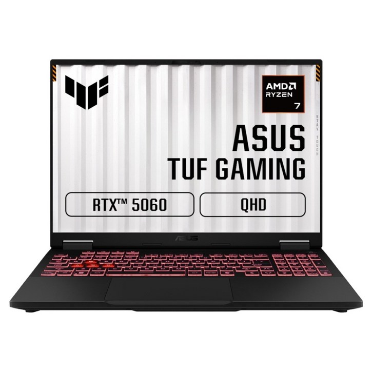 에이수스 2025 TUF 게이밍 A16 라이젠7 지포스 RTX 5060, Jaeger Gray, 1TB, 16GB, Free DOS, FA608UMQT043