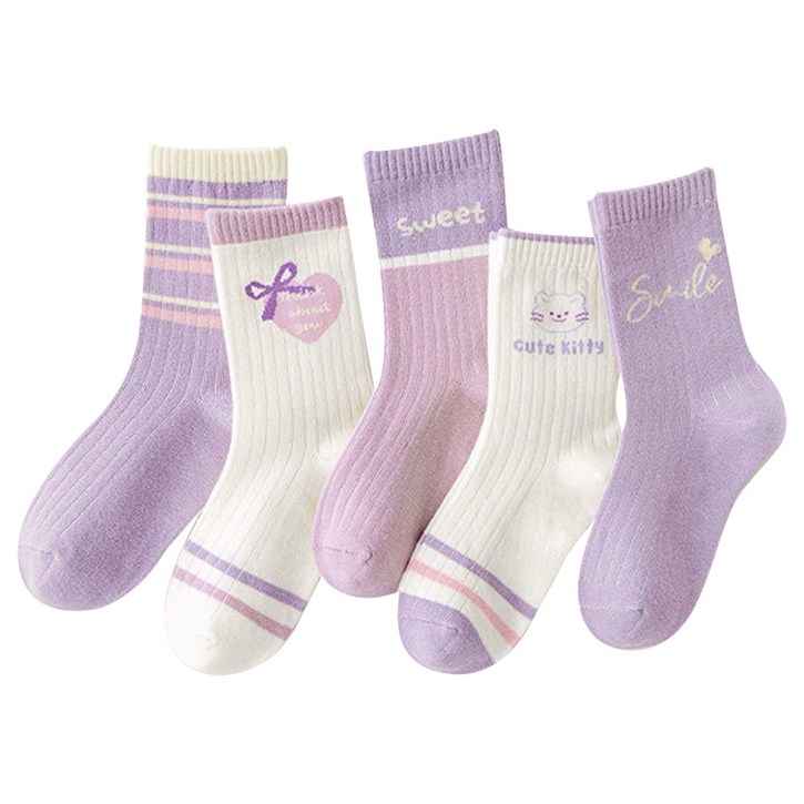 아이뿜 스마일 키티 양말 5켤레 세트 F191
