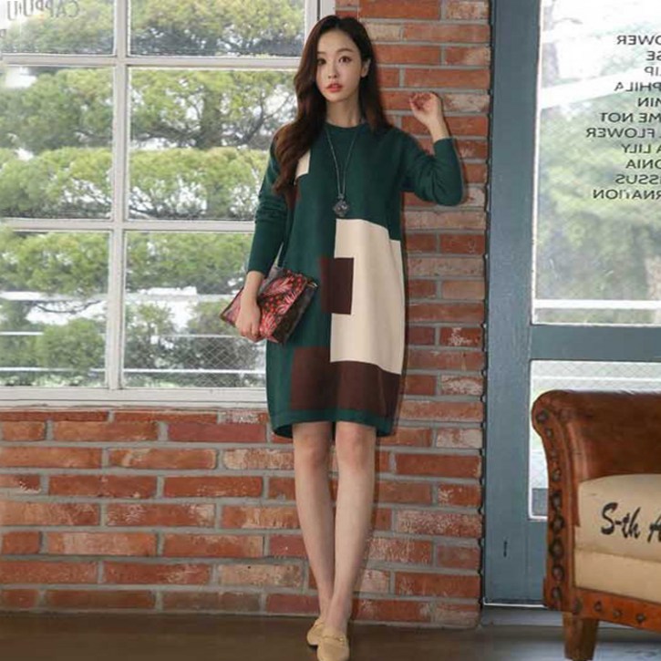 루나걸 맥시드 니트 원피스 빅사이즈 포함