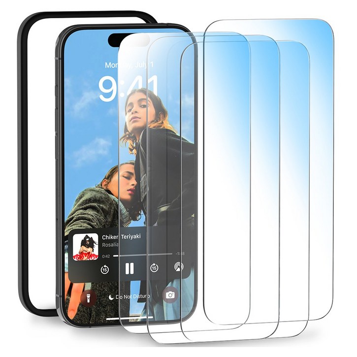 구스페리 강화유리 휴대폰 액정보호필름 4p, 1세트