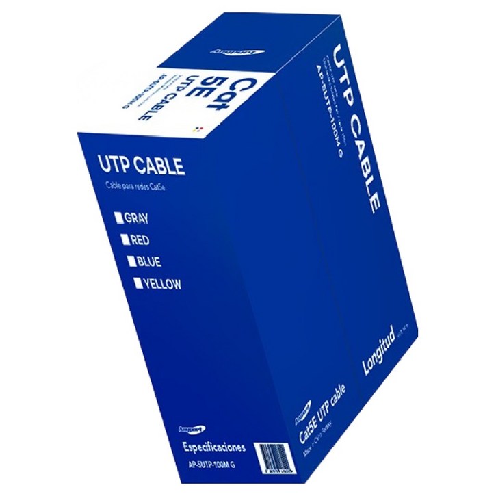 애니포트 CAT5E UTP 케이블, 100m, 1개, 그레이