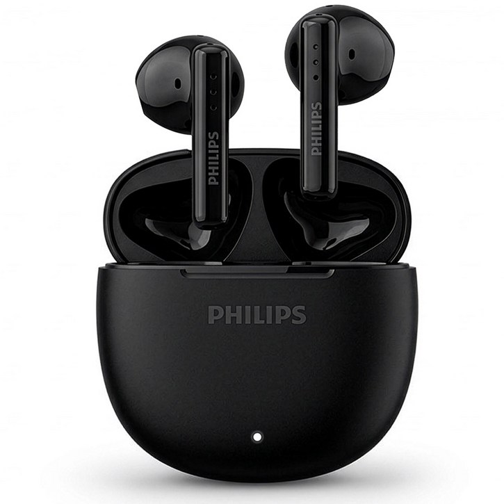 필립스 ENC 노이즈캔슬링 무선 블루투스 이어폰, TAT1139, 블랙, 26시간, 방수가능