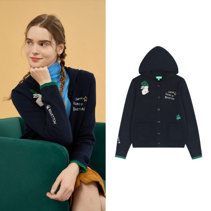 베네통스포츠 25FW 여성 니트카디건 2종