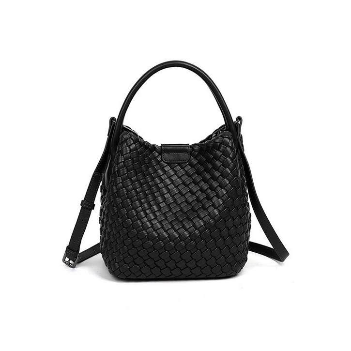 위빙 패턴 버킷백 파우치set 메쉬 크로스가방