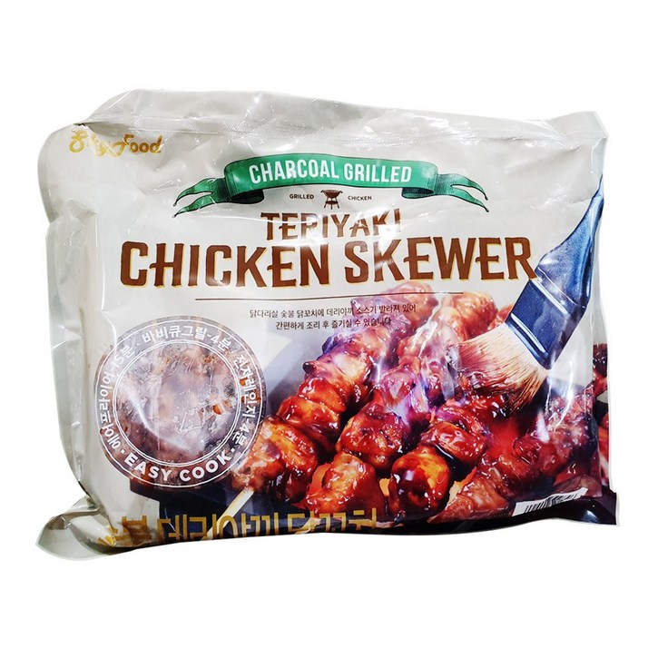트레이더스 숯불 데리야끼 닭꼬치 1.2kg + 드라이아이스 포장 캠핑 냉동 닭고기 이마트 10