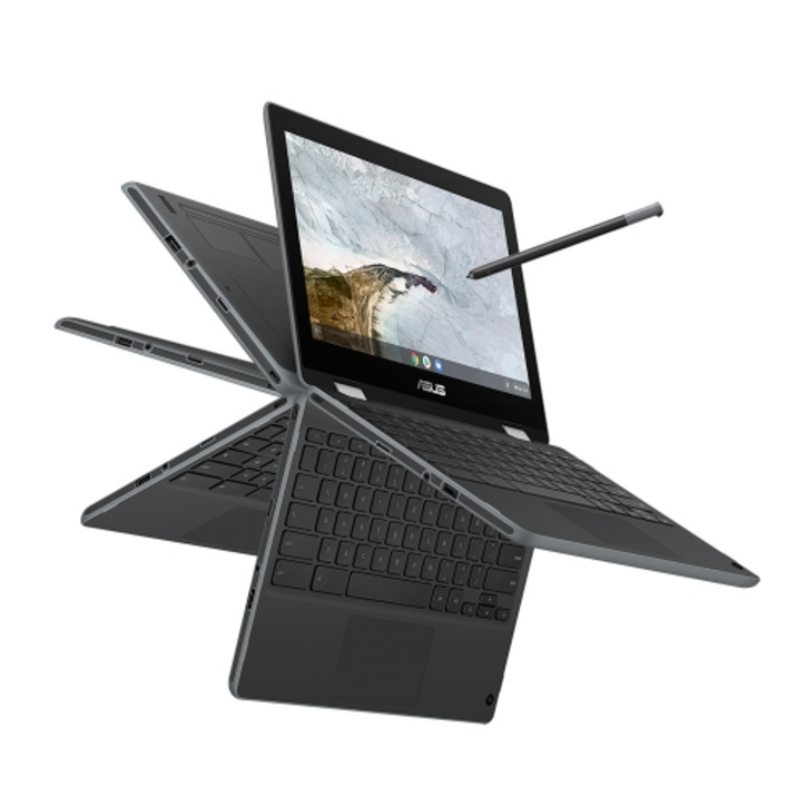 ASUS 크롬북 11.6인치 2in1 C214MABW0275 터치팬 포함 Intel Celeron N4020 램4G SSD64G Chrome OS, C214MABW0275, Chrome OS, 4GB, 64GB, 다크 그레이