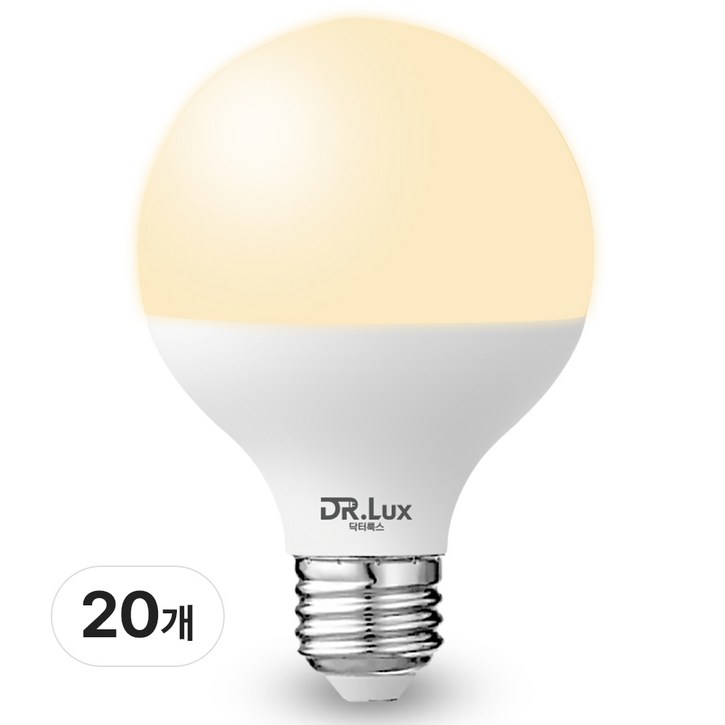 닥터룩스 LED 볼전구 10W, 20개, 전구색