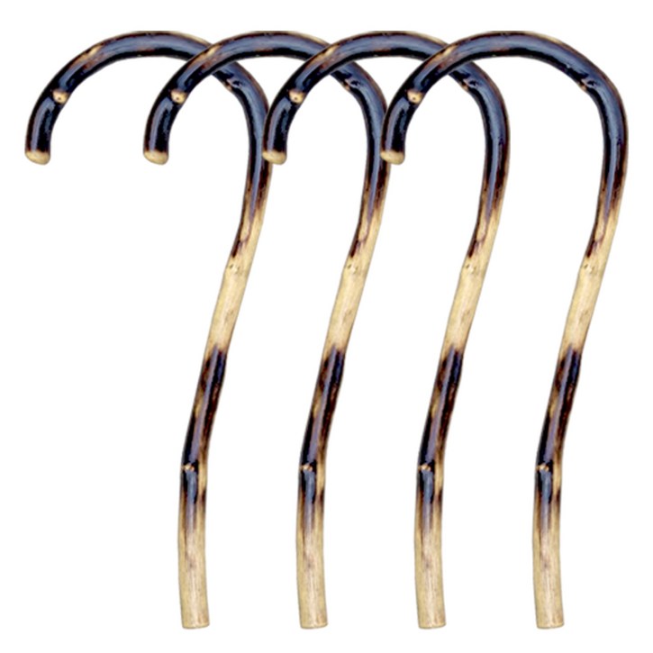 일체형 등나무 고리안마기 1개  지압스틱 1호 1개, 다크브라운, 4개