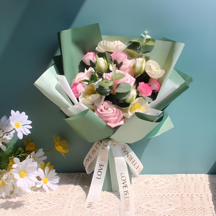 Zebeer 장미 비누 꽃다발   선물상자