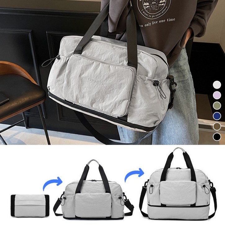 떨이공주 여행용 폴딩 보스턴백 확장 대용량 보조가방 캐리어 더플백 멀티수납 생활방수