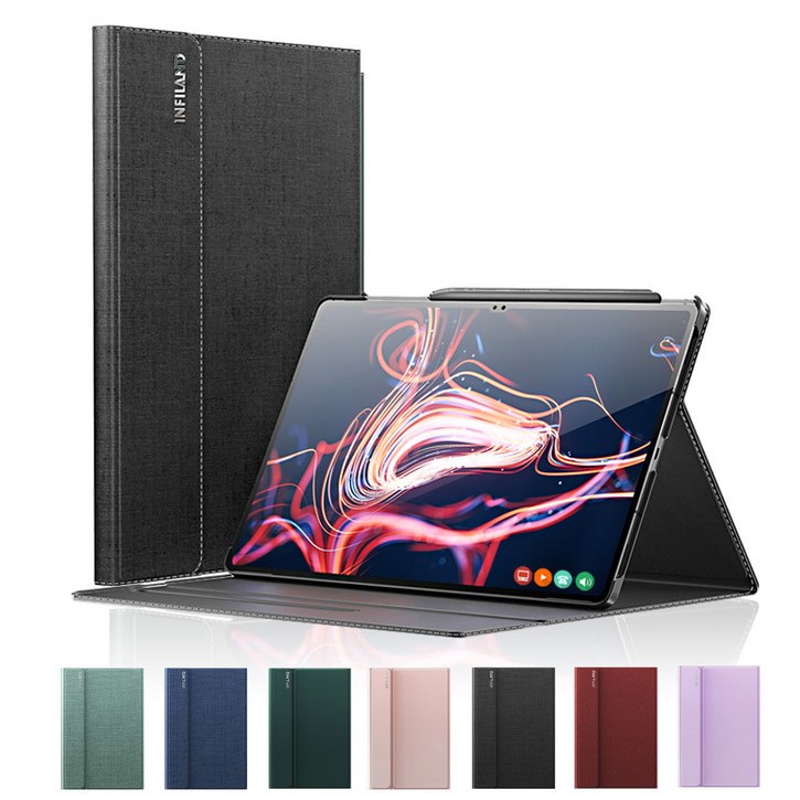 VISBYH 비스비 갤럭시탭 S10플러스 북커버 케이스 10단 각도조절 S펜수납 충전을 동시에
