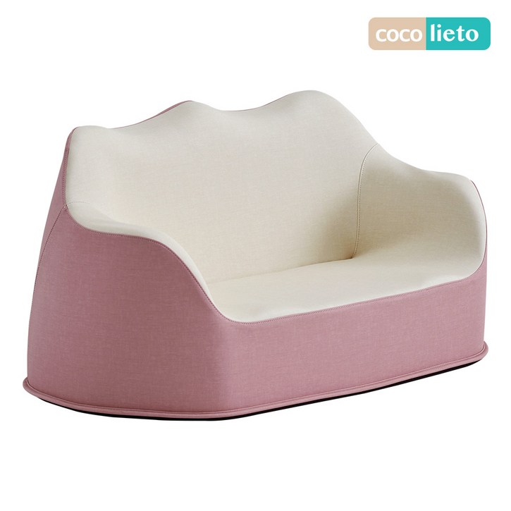 리에또 코지 유아소파 2인용 아기소파 바른자세 아기의자, 코지 핑크