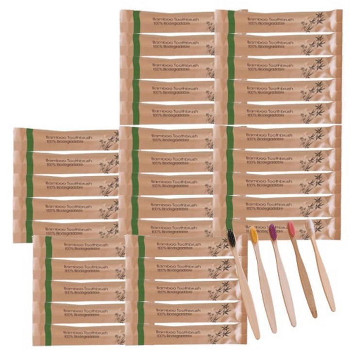 cp HEIGER bamboo 대나무 칫솔 40개입 2