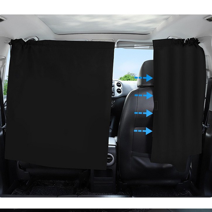 고고스 차박커튼 블라인드 햇빛가리개 카니발 팰리세이드 쏘렌토 싼타페 QM6, 더블 암막 블랙, 1세트